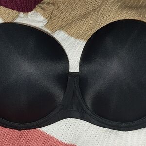 PINK Victoria's Secret Black Strapless Bra